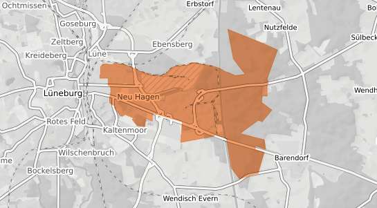 Mietspiegelkarte L&uuml;neburg Neu Hagen